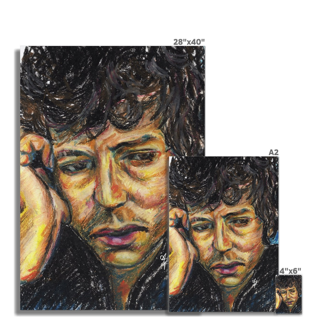 Bob Dylan =Pastel= Fine Art Print