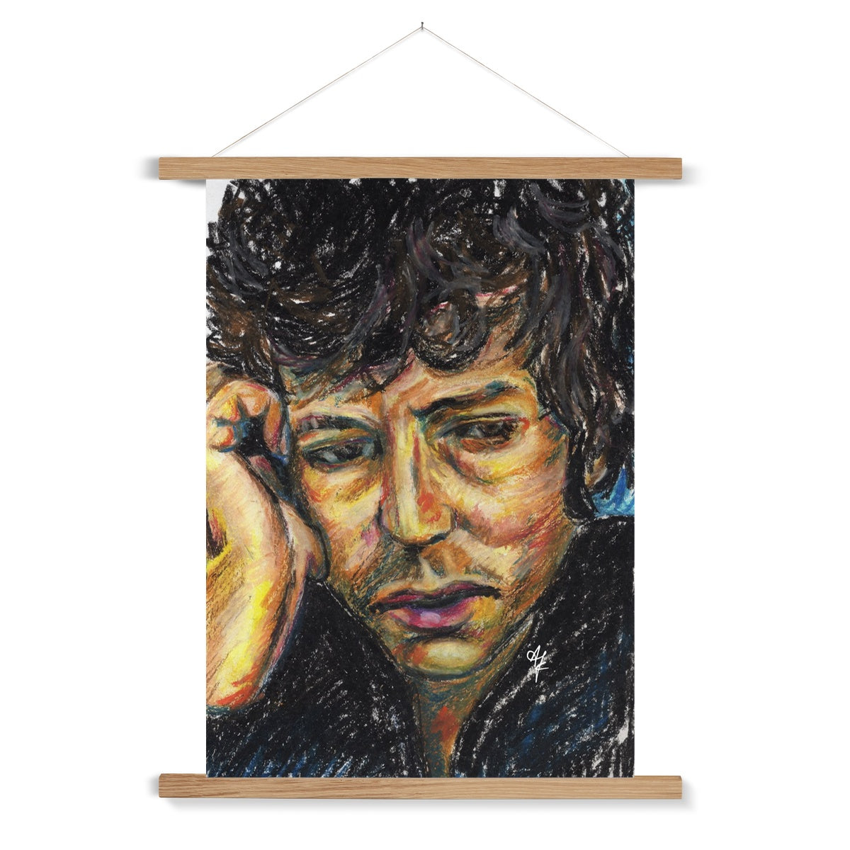 Bob Dylan =Pastel= Fine Art Print with Hanger