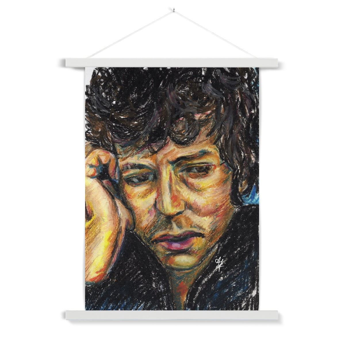 Bob Dylan =Pastel= Fine Art Print with Hanger